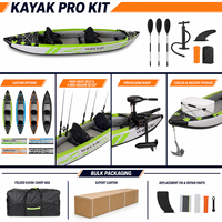 Kit de kayak de pêche gonflable professionnel avec siège haut confortable pour les acheteurs en gros