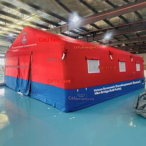 เต็นท์กู้ภัยฉุกเฉินแบบเป่าลมสองชั้นสำหรับใช้งานกลางแจ้ง - เปิดอัตโนมัติรวดเร็ว ผ้าอ็อกซ์ฟอร์ด กันน้ำสี่ฤดู - Product Image 2