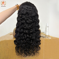 Perruque Wear Go Ocean Wave 6x6 HD Lace Closure sans colle, pré-épilée, nœuds blanchis, densité 180%, cheveux humains ondulés et mouillés, fournisseur