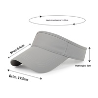 Casquette de sport unisexe réglable en nylon tissé respirant imperméable à séchage rapide avec dessus creux pour l'été et la protection solaire en extérieur