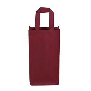 Bolsa de regalo de vino, bolsa de embalaje de vino tinto de una sola botella, bolsa de tela doble portátil de tela no tejida de aceite de oliva