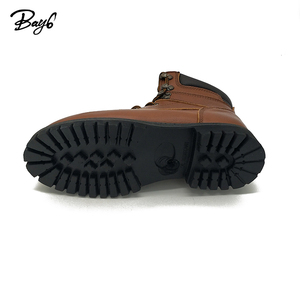 Bottes à lacets en cuir pleine fleur de <span class=keywords><strong>haute</strong></span> qualité, confortables, marron, pour homme - Product Image 5