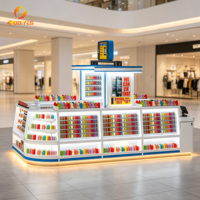 Kiosco de Exhibición de Teléfonos Móviles con Iluminación LED Personalizada, Mostrador de Vidrio para Reparación de Teléfonos, Vitrina con Pantalla