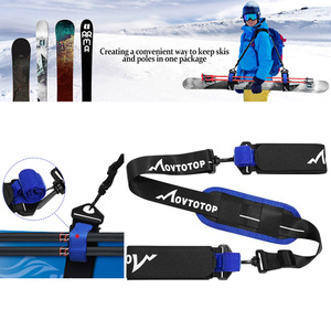 Sangle de transport réglable en nylon écologique avec logo personnalisé, bandoulière avec support rembourré, sangles de transport pour hommes pour le <span class=keywords><strong>ski</strong></span> et les bâtons - Product Image 6