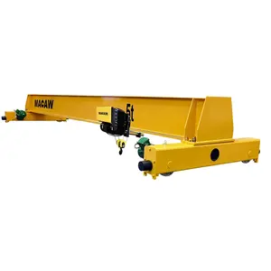 5 T 12 M Europe Style Single Beam Girder Bridge Electric Overhead Traveling Crane With Electric Hoist For Machinery Repair Shops