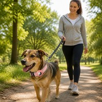 Collier tactique pour chien avec support AirTag, rechargeable, durable, double rangée de coutures réfléchissantes, libération rapide, en nylon, pour chiens de petite et grande taille