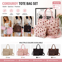 Ensemble de sacs fourre-tout personnalisés et mignons pour femmes et mamans avec pochette, sac à bandoulière, sac à main grande capacité, mode, voyage, vente en gros