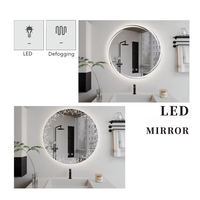 Miroir LED intelligent circulaire moderne personnalisable pour salle de bain, idéal pour appartement - Vente en gros usine