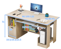 Bureau d'Ordinateur de Bureau Étudiant, Table d'Étude et d'Écriture Simple et Moderne, Petite Table pour Chambre à Coucher à Domicile