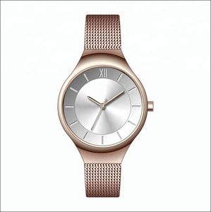 Nouvelle conception avec votre LOGO de marque, magnifique montre-bracelet pour femme, boîtier en acier inoxydable 316L et bracelet en maille, étanche 3ATM U2810 - Product Image 3