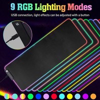 Tapis de souris pour jeux sur ordinateur, accessoires pour PC gamer, caoutchouc chauffant, dessin animé, imperméable, RGB, charge sans fil, taille personnalisée