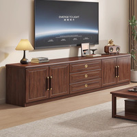 Meuble TV sud-américain en bois massif, noyer noir, table basse, meubles de maison modernes et simples pour salon, rangement élégant