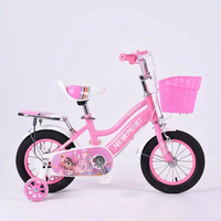 Nouveau vélo rose pour enfants avec support de livre et siège arrière, pour filles de 3 à 12 ans