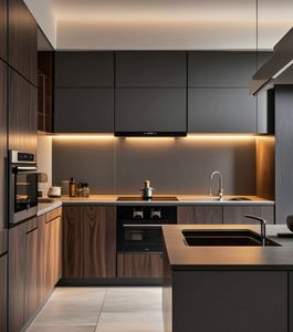 Meubles européens de haute qualité, armoires modulaires modernes en bois massif pour la cuisine, vente en gros - Product Image 6