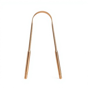 Limpiador de Lengua Portátil de Cobre Natural, Diseñado para una Experiencia de Limpieza Suave y una Mejor Higiene Bucal - Product Image 1