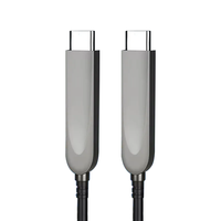 Kabel Ekstensi AOC Tipe-C 4K 60Hz 5Gbps Transmisi Sinyal Serat Optik Selubung PVC Kabel Jarak Jauh 50M untuk Monitor