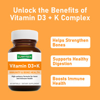 Gélules de Vitamine D3 et K pour la Perte de Poids, Menaquinone 7 et Vitamine K, Aide à Renforcer les Os, Gélules de Vitamine D
