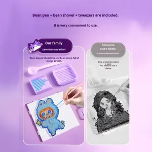 어린이 교육용 플라스틱 구슬 퍼즐 DIY 공예 키트 풀 세트 3D 퓨전 도구 세트 7-14세 어린이 선물 - Product Image 4