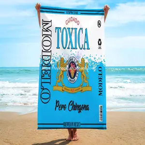 Hadiah bisnis terbaru handuk pantai chingona Meksiko kustom dengan logo handuk pantai dengan logo dengan logo