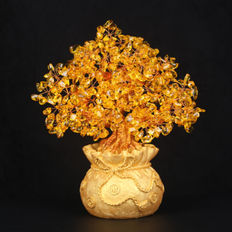 Feng Shui Citrine Money Tree - Lucky Decor for Home & Office