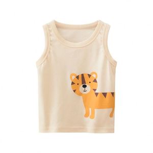 Nouveau été dessin animé enfants garçons imprimer chemise col rond sans manches débardeur pour enfants gilet - Product Image 4