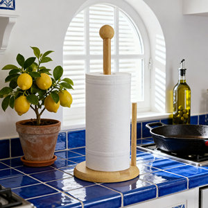 Porte-serviettes en papier en bambou comptoir distributeur d'<span class=keywords><strong>essuie</strong></span>-<span class=keywords><strong>tout</strong></span> <span class=keywords><strong>support</strong></span> <span class=keywords><strong>sous</strong></span> <span class=keywords><strong>armoire</strong></span> rouleau de serviettes en papier pour cuisine avec pulvérisateur - Product Image 2