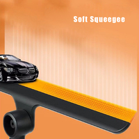 Brosse et raclette de nettoyage de vitres multifonctions en ABS souple et écologique pour fenêtres