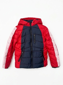 Veste matelassée à capuche pour enfants de 6 à 16 ans, couleur contrastée, épaisse et chaude, fermeture éclair, pour garçons et filles - Product Image 5