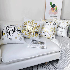 Dekorasi Natal Baru Modern Minimalis Putih Cetak Sarung Bantal Bulu Sarung Bantal Mewah Sarung Bantal - Product Image 3