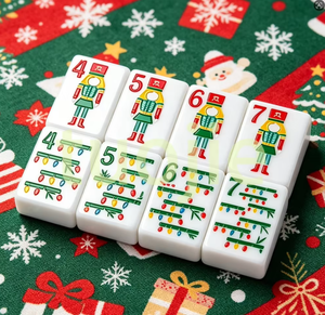 Ensemble de Mahjong Américain de Luxe Personnalisable de 160 Pièces en Acrylique Gravé, Thème Côte Moderne, Portable, Écologique et Résistant à l'Eau - Product Image 5