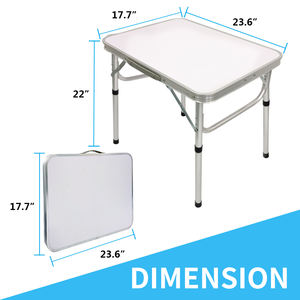 Mesa Plegable Blanca Ajustable de Aluminio para Exteriores, Portátil, para Camping, Picnic, Playa, Tipo Maleta - Product Image 2