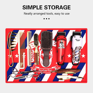 Аксессуары для парикмахеров: противоскользящий коврик, водонепроницаемый, без запаха, силиконовый, для машинок для стрижки волос, ножниц, коврик для инструментов для укладки волос, <span class=keywords><strong>WangDa</strong></span>, красный - Product Image 6