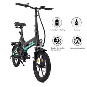 Offre Spéciale 16 pouces pliant Mini <span class=keywords><strong>vélo</strong></span> électrique de ville 36V longue portée gros pneu ville Ebike <span class=keywords><strong>vélo</strong></span> électrique de montagne - Product Image 5