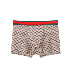 Men's Ice Silk Knitted Adult Briefs Breathable Non-marking Mid-Rise Comfort <b>Boxer</b> Briefs - Product Image 1