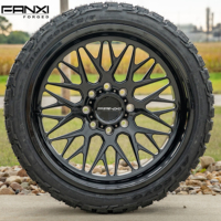 Jantes noires brillantes découpées 20x10 22x12 24x12 24x14 26x14 26x16 6x135 6x139.7 8x165.1 8x170 8x180 pour pick-up Chevy GMC Ford Ram