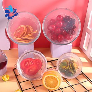 Tapa de Silicona para Almacenamiento de Alimentos, Redonda, con Clip, Apta para Microondas, Conserva la Frescura, para Cocina, Refrigerador, Platos y Tazones - Product Image 1