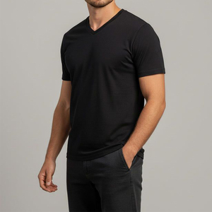 Camiseta Deportiva para Hombre Kingsen de Alta Calidad, Personalizada, de Color Sólido, Cuello en V, Transpirable, de Secado Rápido, con Serigrafía - Product Image 1