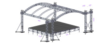 Structures d'éclairage de scène modulaires en alliage d'aluminium robustes 290MM X 290MM Longueur 0,5M-4M Capacité de charge 1000kg