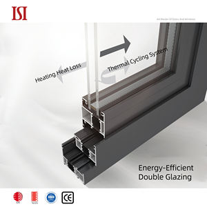 Fenêtres à battant à ouverture vers l'extérieur à <span class=keywords><strong>vision</strong></span> ultra large d'inspiration minimaliste de marque supérieure Technologie cachée hybride en alliage d'aluminium pour - Product Image 5