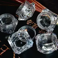 透明な空のアクリルパウダーボトルアクリルパウダー用化粧品クリームジュエリージャー10個5g (5ml、0.17oz) アクリルパウダーコンテナ