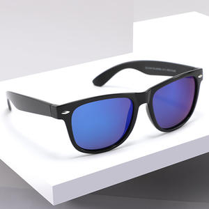 Lunettes de soleil polarisées classiques pour hommes, monture noire, verres bleus, protection UV400, conduite, voyage, tenues tendance - Product Image 2