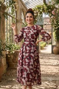 Women's Floral Midi <b>Dress</b> Elegant Summer Casual <b>Dress</b> Short Sleeve A Line Swing <b>Dress</b> Boutique Fashion Style for Women - Product Image 3