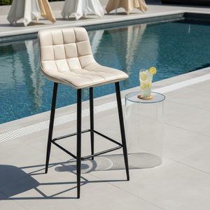 Tabourets de bar, chaises de comptoir, chaise haute en velours <span class=keywords><strong>gris</strong></span>, luxe, douceur, pour salle à manger, îlot de <span class=keywords><strong>cuisine</strong></span>, tabourets de bar pour <span class=keywords><strong>cuisine</strong></span> - Product Image 5