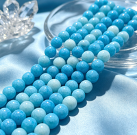 Perles de verre rondes colorées en gros, directement de l'usine, 8 mm, teintes à l'eau, perles en vrac pour la fabrication de bracelets, colliers et accessoires de bijouterie