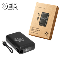 Nouvelle tendance, design portable OEM, batterie externe de 20000 mAh avec câble de charge amovible, charge rapide PD22.5 pour téléphones