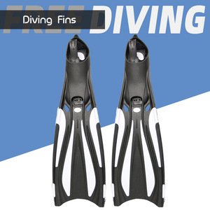 Palmes de plongée pour entraînement, palmes de natation pleine longueur en PVC rigide pour adultes, équipement de plongée libre - Product Image 2