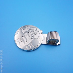 Clip de stylo en métal blanc galvanisé, clip à ressort de 45mm pour accessoires de papeterie, porte-stylo en alliage, cadeau d'affaires - Product Image 1