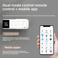 Toilette intelligente avec bidet intégré, télécommande, siège chauffant, séchage à air chaud, fixation murale pour appartements et petites familles - Usine
