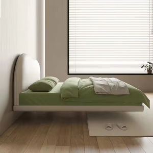 Moder Floating Loft Up-holstered Beds <span class=keywords><strong>lit</strong></span> <span class=keywords><strong>suspendu</strong></span> crème style princesse <span class=keywords><strong>lit</strong></span> usine boule ronde Led lampe <span class=keywords><strong>de</strong></span> table pour <span class=keywords><strong>chevet</strong></span> hôtel - Product Image 3