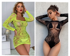 Vêtements pour <span class=keywords><strong>femmes</strong></span> chauds Nylon résille Teddy robes Sexy corps complet fille Lingerie Femme Sexy fête Costumes body - Product Image 1